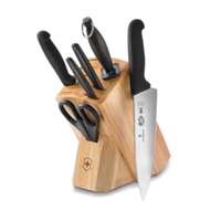 Victorinox Swiss Army 5.1193.7-X2 7-Piece Hardwood Knife Block Set