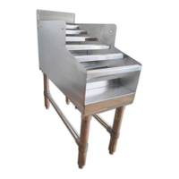 Omcan 47523 Commercial 7 Cu. Ft. Two-Door Underbar Bottle Storage Display Unit