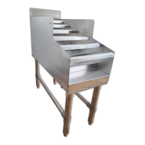 Omcan 47523 Commercial 7 Cu. Ft. Two-Door Underbar Bottle Storage Display Unit