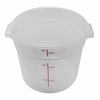 Omcan 80191 6 QT Round Polypropylene Food Storage Container