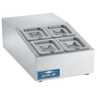 Arctic Air ACP4SQ 15" Refrigerated Countertop Prep Unit Pan Rail