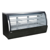 OMCAN 50078 Refrigerated Deli Showcase Display Case With Curved Glass Front And Ample Shelving For Product Visibility