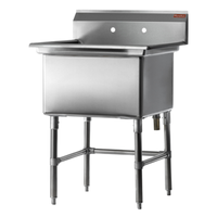 Rosko RO-SS-1818 One Compartment Stainless Steel Sink 23" x 23.5"