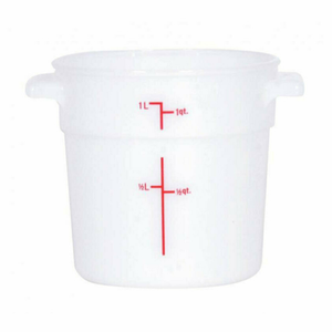 Omcan 80230 1 Quart Round Polypropylene Food Storage Container