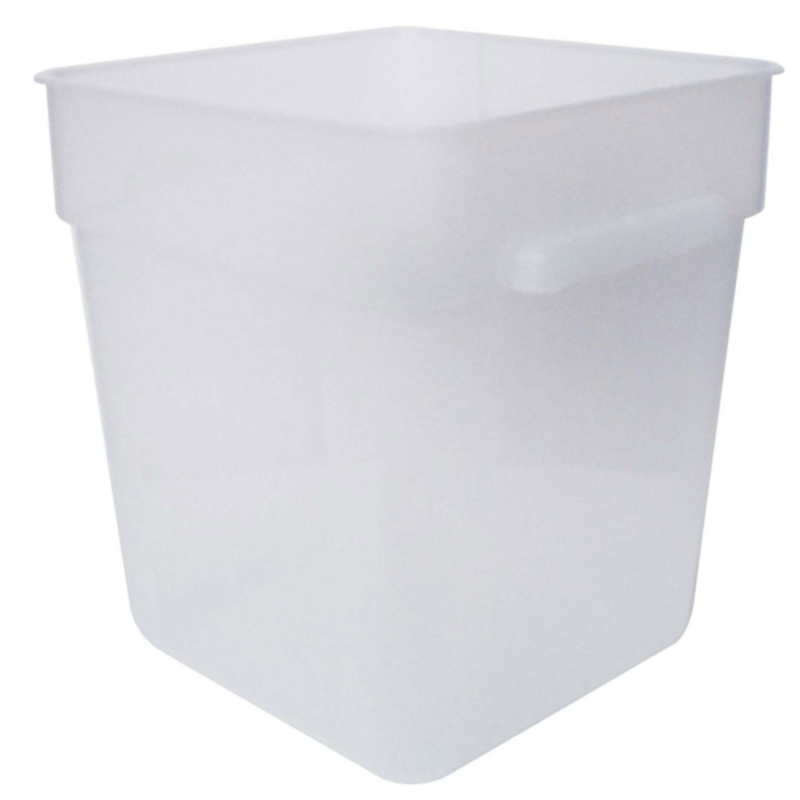 Commercial Round Food Storage Containers In Clear Plastic For Kitchen Organization And Food Preservation.