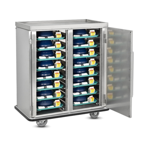 FWE ETC-16 16-Tray Capacity Non-Insulated Patient Meal Delivery Cart