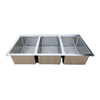 Omcan 44604 Stainless Steel Commercial Three Tub Drop-In Sink With Three Separate Bowls