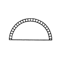 Somerset DS15 Half-Round Dough Pastry Turnover Die - 8" x 4"