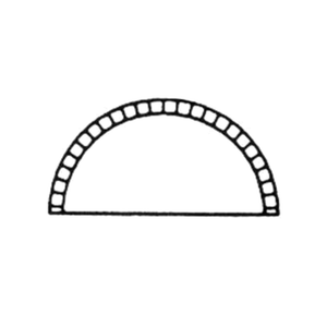 Somerset DS15 Half-Round Dough Pastry Turnover Die - 8" x 4"