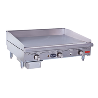 Royal RDMG-72-D 72"W x 30"D Countertop Gas Griddle