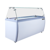 OMCAN 48648 71 Inch Ice Cream Dipping Freezer Display With Glass Front