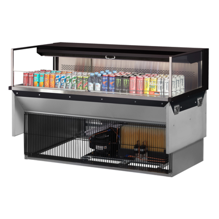 Turbo Air TOM-60L-UF-W(B)-1SI-N 60" Drop-In Refrigerated Open Display Case