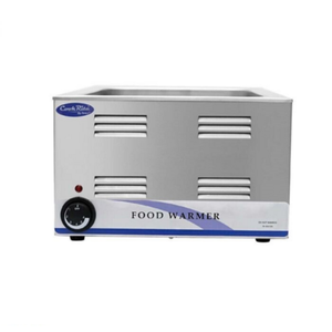 Cook Rite by Atosa 1-Pan Electric Countertop Food Cooker/Warmer stainless steel commercial food pan warmer front view