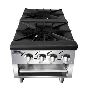 Alt Tag: Cook Rite by Atosa ATSP-18-2L 160,000 BTU Gas Stock Pot Range double stock pot gas range with four heavy-duty burners