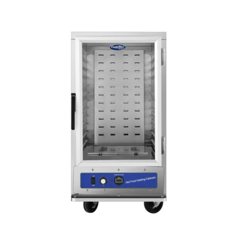 Armoire chauffante Cook Rite by Atosa Unité mobile mobile en acier inoxydable chauffante avec porte vitrée