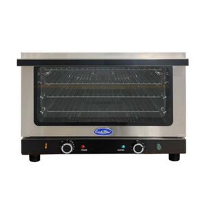 Alt Tag: Cook Rite by Atosa Electric Countertop Convection Oven 4 Racks commercial countertop oven with glass door and control knobs
