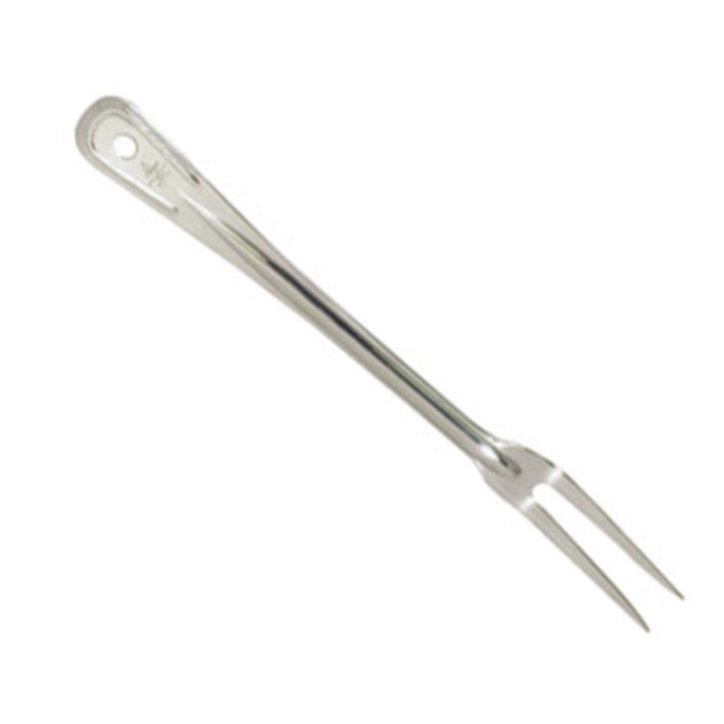 Stainless Steel Pot Fork With Long Handle For Lifting And Turning Meats Safely In The Kitchen