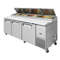 Turbo Air TPR-93SD-N 93-1/8"W Three-Section Pizza Prep Table