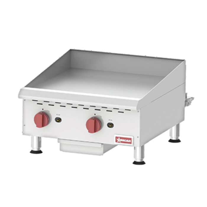 Omcan 43730 24-inch Countertop Manual Gas Griddle 60,000 BTU