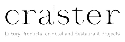 Logo of 'craster' with text 'Luxury Products for Hotel and Restaurant Projects' on a white background