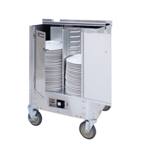 CRES COR HJ-531-10-240 240 Plate Heated Dish Storage Cart