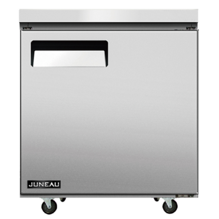 Omcan 58011 27-inch Stainless Steel Solid Door Undercounter Freezer with solid stainless door, commercial undercounter unit