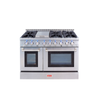 Omcan 48-Inch Residential Natural Gas Dual Oven Range With Dual Ovens And Professional-Style Cooktop