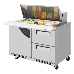 Turbo Air TST-48SD-18-D2R(L)-FB-N 48" Mega Top Prep Table