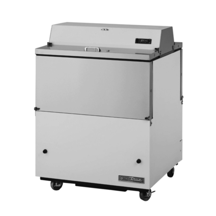 True TMC-34-DS-SS-HC 34-Inch Mobile Milk Cooler 8 Crates