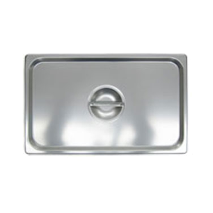 full size stainless steel steam table pan cover flat lift-off solid lid with handle for full-size steam table pans