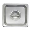 Stainless Steel Steam Table Pan Cover Designed For 1/6-Size Steam Table Pans, Featuring A Solid Design And Durable Construction.
