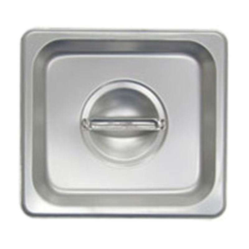 Stainless Steel Steam Table Pan Cover Designed For 1/6-Size Steam Table Pans, Featuring A Solid Design And Durable Construction.