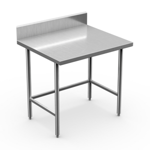 Winholt DTB-3060 60"L x 30"W Stainless Steel Work Table with Backsplash