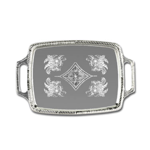 CCT-1220 19-1/2" x 12-1/2" Chrome Plated Oblong Cater Serving Tray