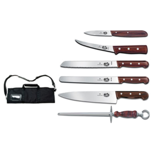 Victorinox Swiss Army 7.4012-X7 7-Piece Wood Culinary Knife Set