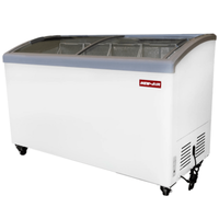 New Air NIF-55-CG 54.5-Inch Curved Glass Island Ice Cream Freezer