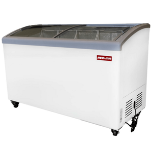 New Air NIF-55-CG 54.5-Inch Curved Glass Island Ice Cream Freezer