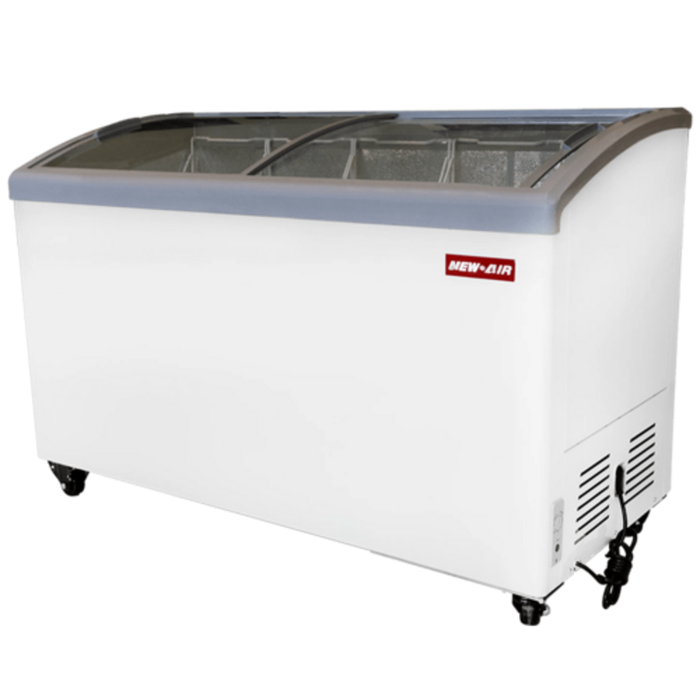 New Air NIF-55-CG 54.5-Inch Curved Glass Island Ice Cream Freezer