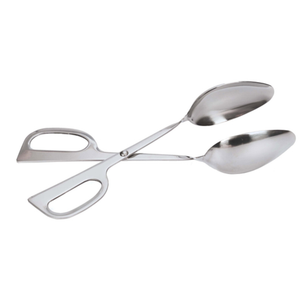 Omcan 80425 10" Stainless Steel Double Spoon Scissor Tongs
