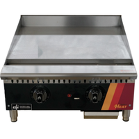 EFI HGT24-N 24 inch gas griddle with stainless steel surface and thermostat controls
