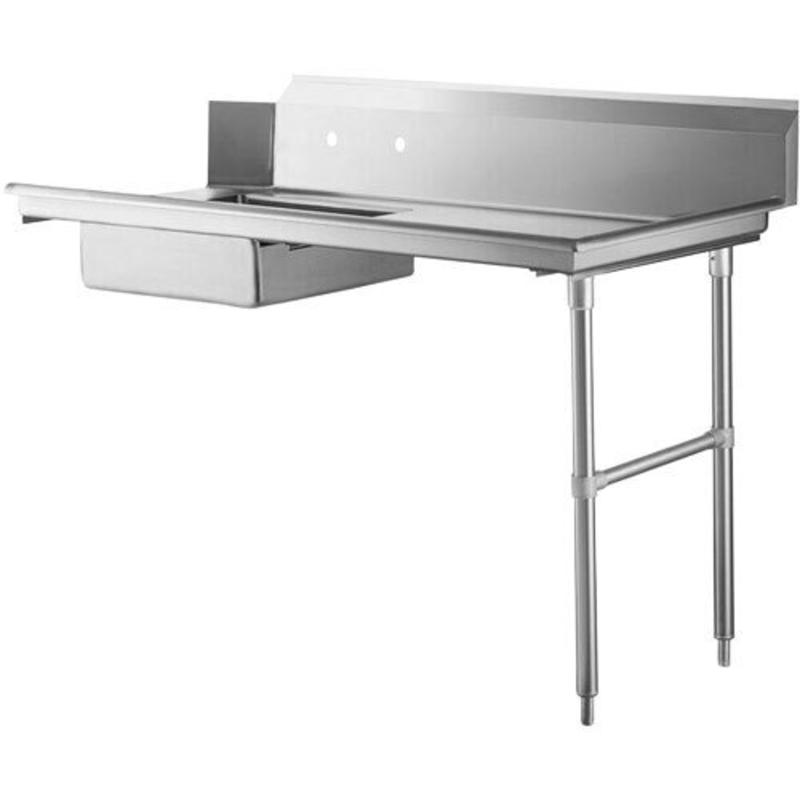 Omcan 47747 72-Inch Stainless Steel Soiled Dish Table Sink With Integrated Sink For Efficient Commercial Use
