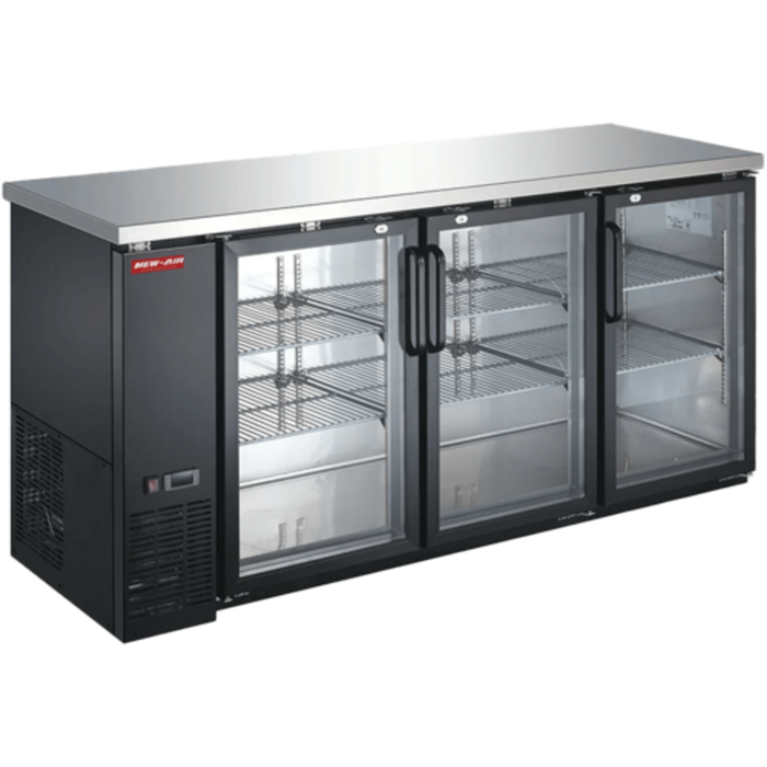 New Air NBB-72-SG-N 72" Glass Door Back Bar Refrigerator