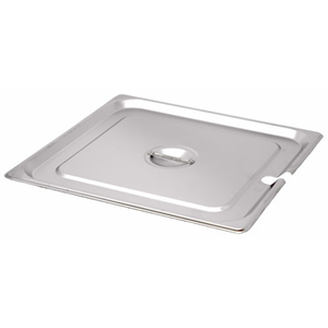 Omcan 80619 2/3-Size Slotted Steam Table Pan Cover, Stainless Steel