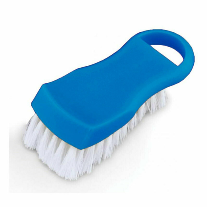 Omcan 80502 Blue Plastic Looped Handle Cutting Board Scrubber Brush