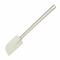 Omcan 80029 16" L White Plastic Flat Blade Spatula