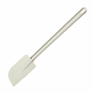 Omcan 80029 16" L White Plastic Flat Blade Spatula