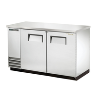 Réfrigérateur de bar arrière True Refrigeration 59 pouces avec portes battantes pleines