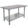 Stainless Steel Work Table Featuring A Durable 72-Inch Surface And Open Shelf For Enhanced Kitchen Efficiency