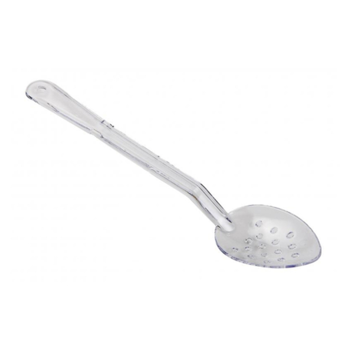 Omcan 85095 13" Long Perforated Polycarbonate Serving Spoon, Clear
