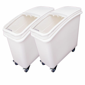 Omcan 80985 Conteneur mobile à ingrédients de 21 gallons, blanc, ensemble de 2